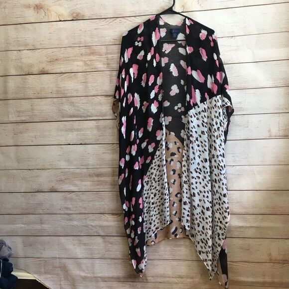 RACHEL ROY KIMONO IN MIXED LEOPARD PRINT - Picture 1 of 9